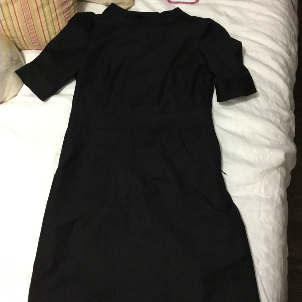 J Crew Classic Black Wool Dress